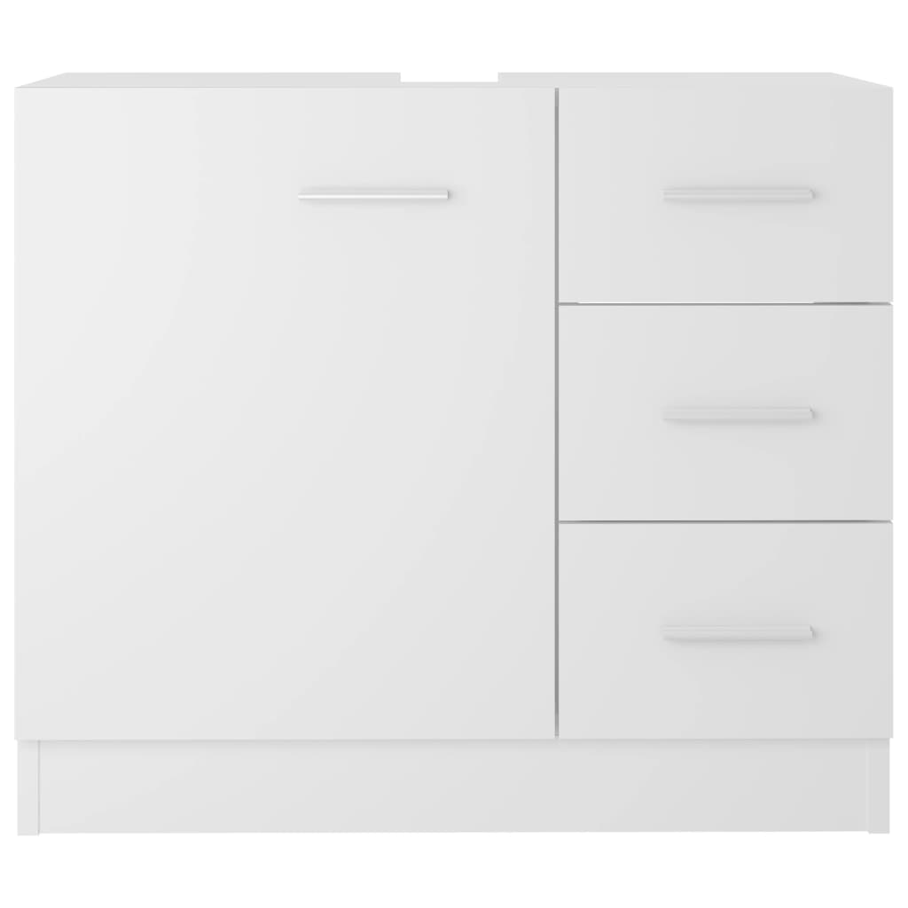 Armário de lavatório 63x30x54 cm derivados de madeira branco