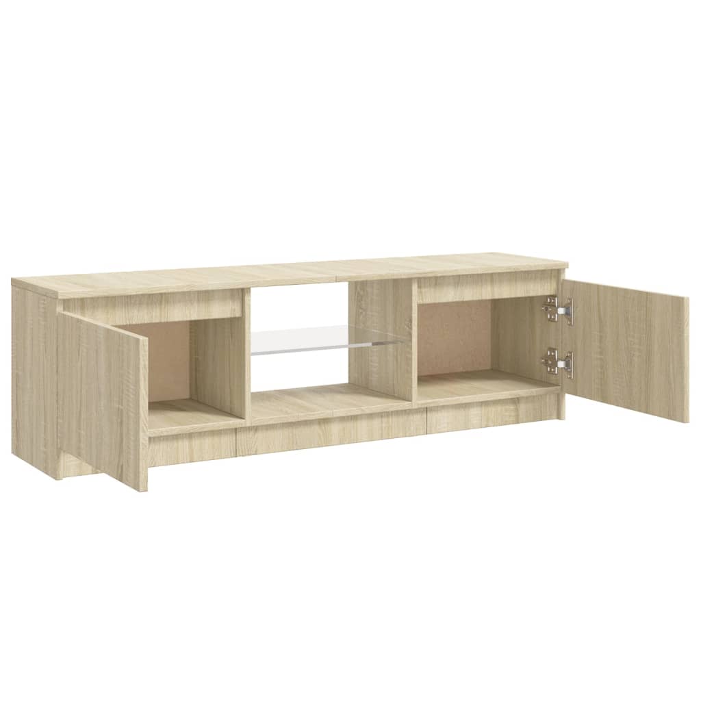 Móvel de TV com luzes LED 120x30x35,5 cm carvalho sonoma