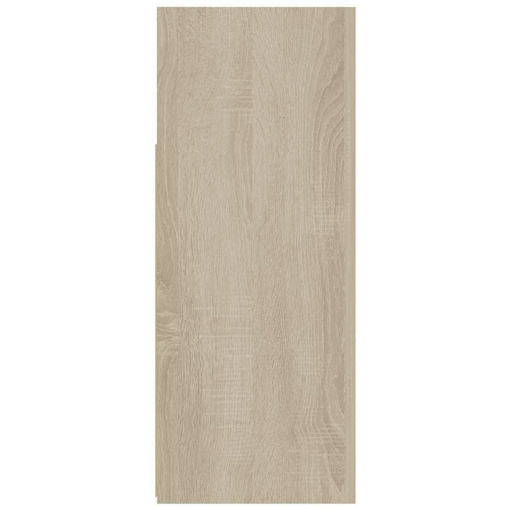 Aparador com luzes LED 115,5x30x75 cm carvalho sonoma
