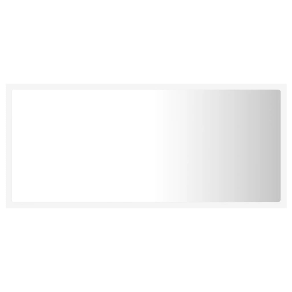 Espelho de casa de banho com LED 90x8,5x37 cm acrílico branco
