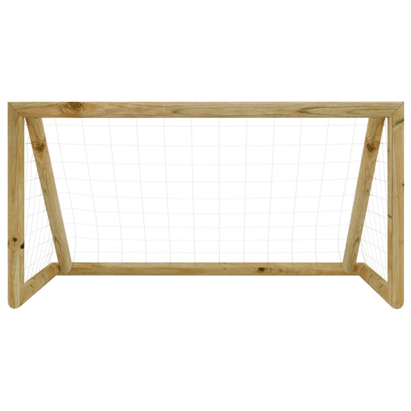 Baliza de futebol com rede 160x80x100 cm pinho impregnado