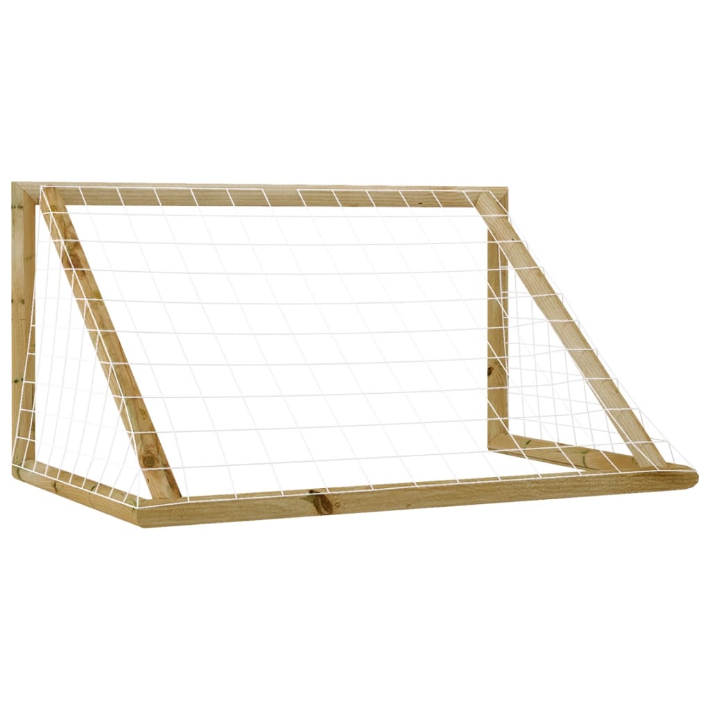 Baliza de futebol com rede 160x80x100 cm pinho impregnado