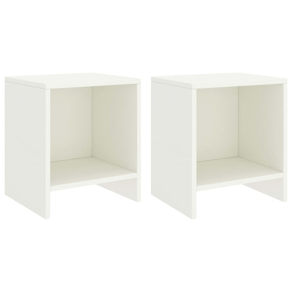 Mesas de cabeceira 2 pcs 35x30x40cm madeira pinho maciça branco