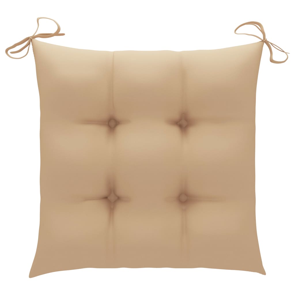 Cadeiras de jantar p/ jardim 2 pcs c/ almofadões acácia maciça