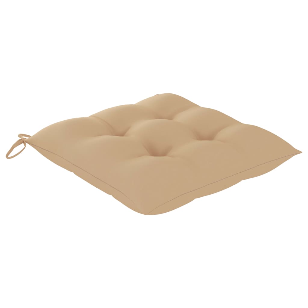 Cadeiras de jantar p/ jardim 3 pcs c/ almofadões acácia maciça