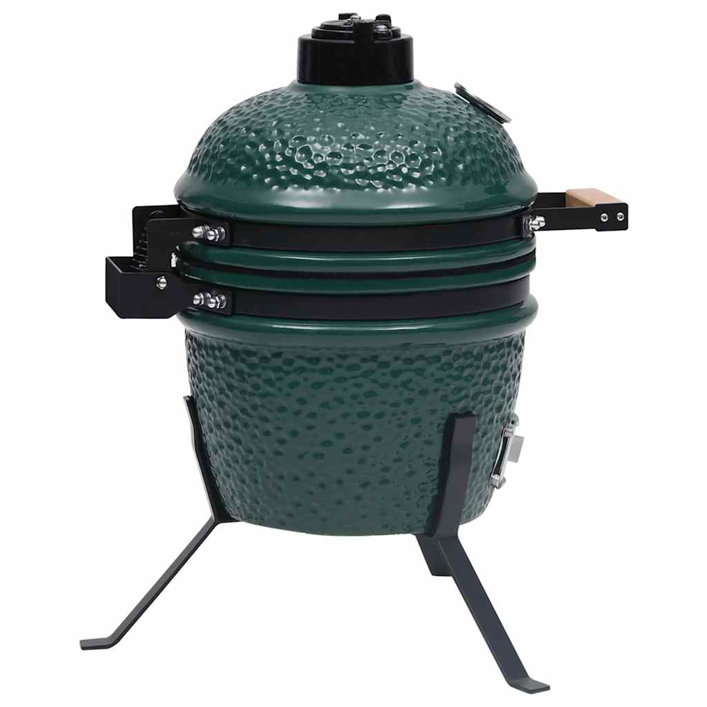 Churrasqueira/defumador Kamado 2-em-1 cerâmica 56 cm verde