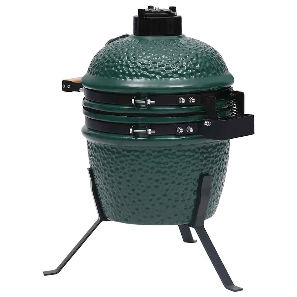 Churrasqueira/defumador Kamado 2-em-1 cerâmica 56 cm verde