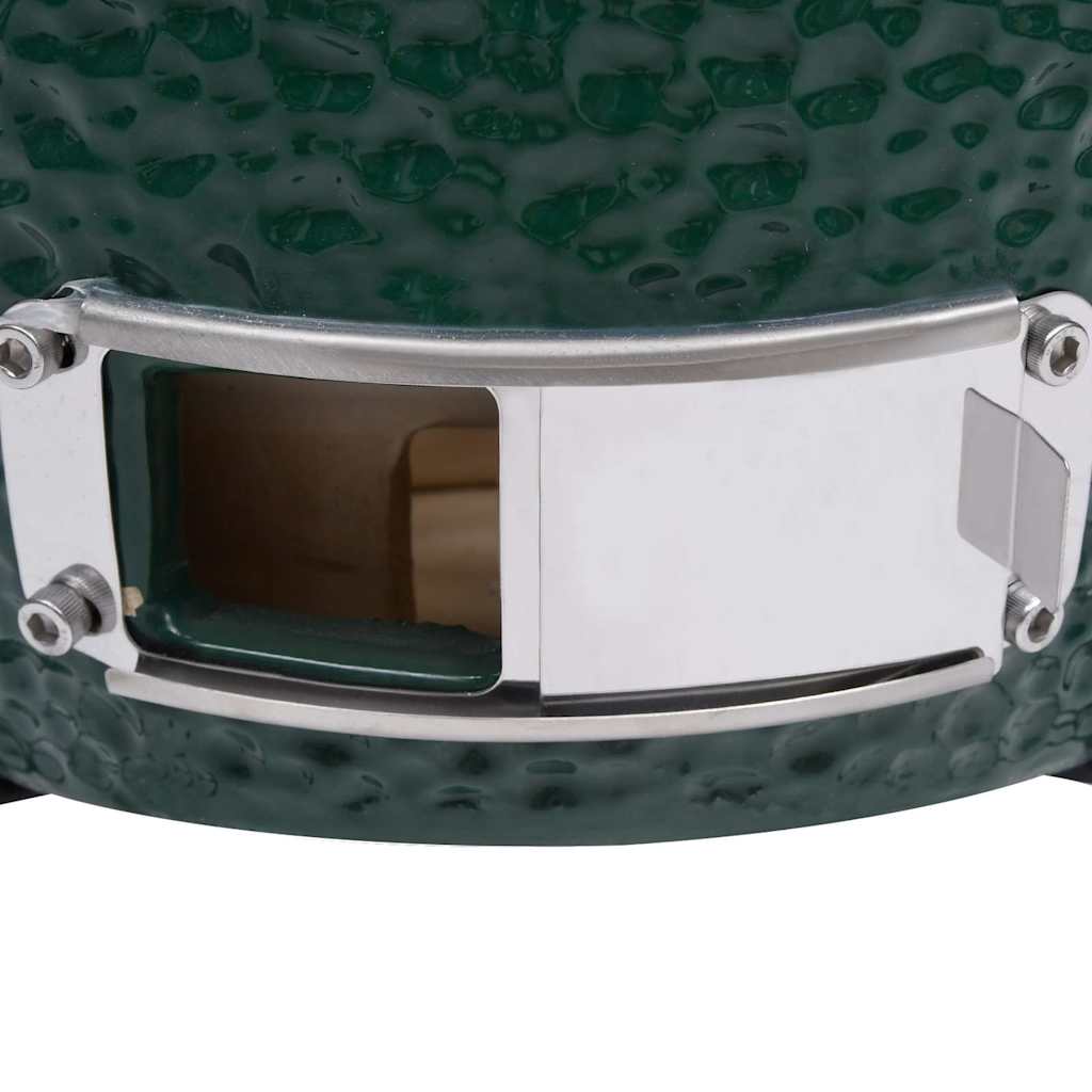 Churrasqueira/defumador Kamado 2-em-1 cerâmica 56 cm verde