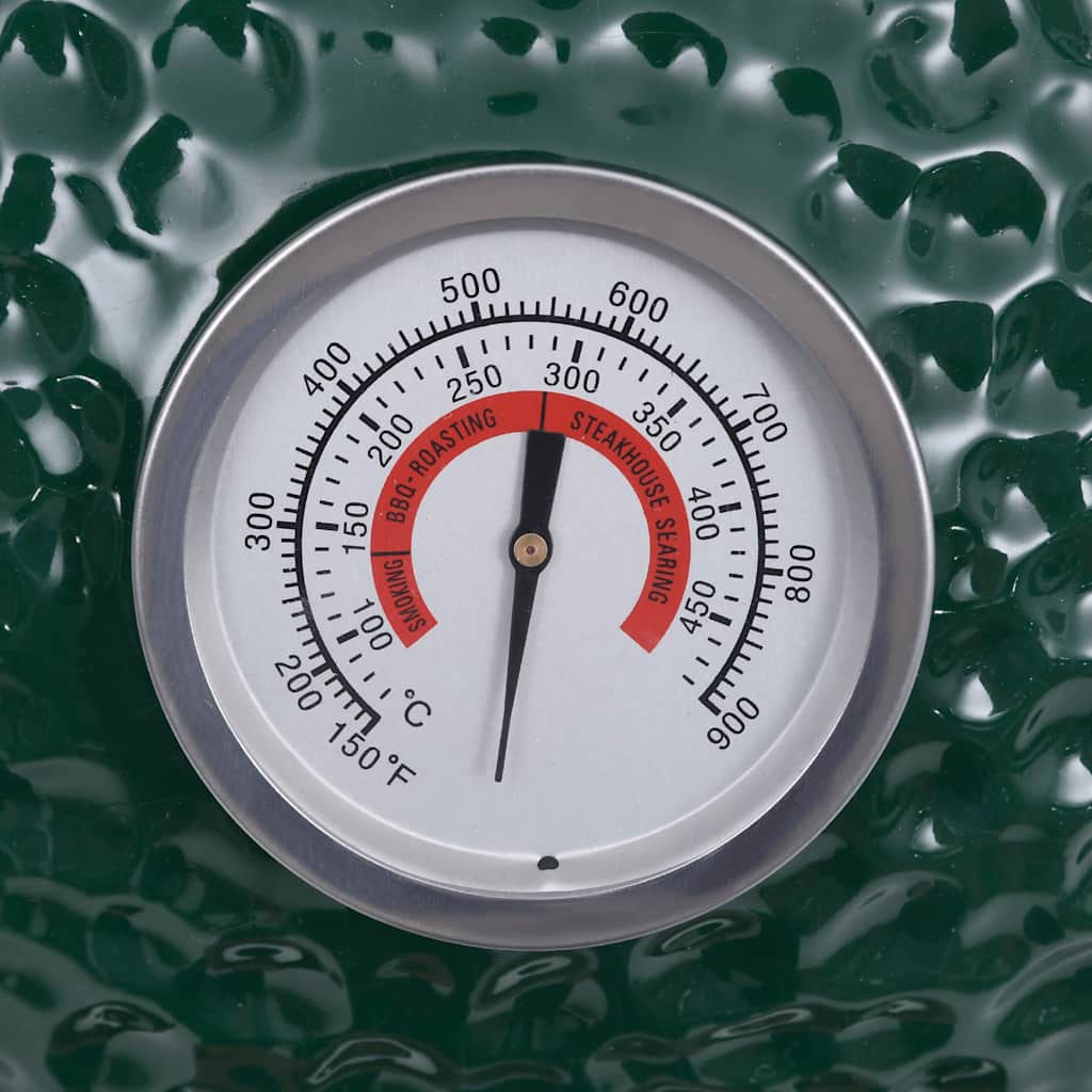 Churrasqueira/defumador Kamado 2-em-1 cerâmica 56 cm verde
