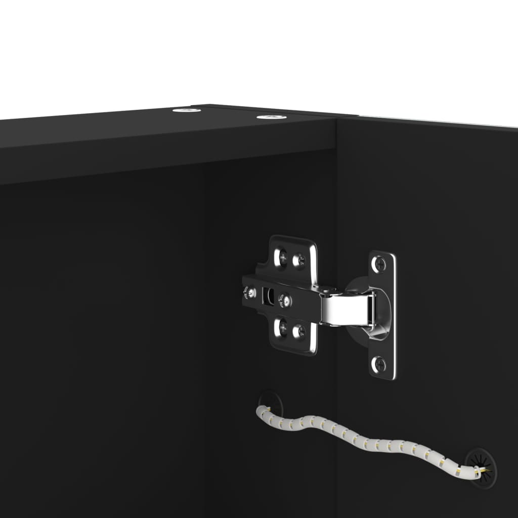 Armário espelhado para casa de banho com LED 62x14x60 cm