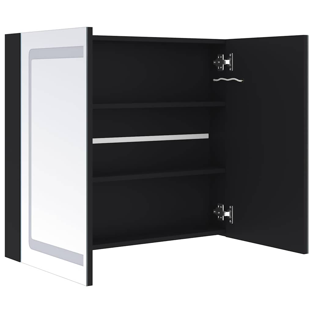 Armário espelhado para casa de banho com LED 80x12,2x68 cm