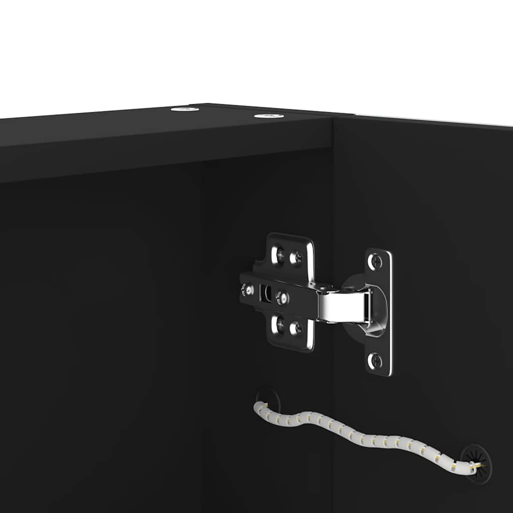 Armário espelhado para casa de banho com LED 80x12,2x68 cm