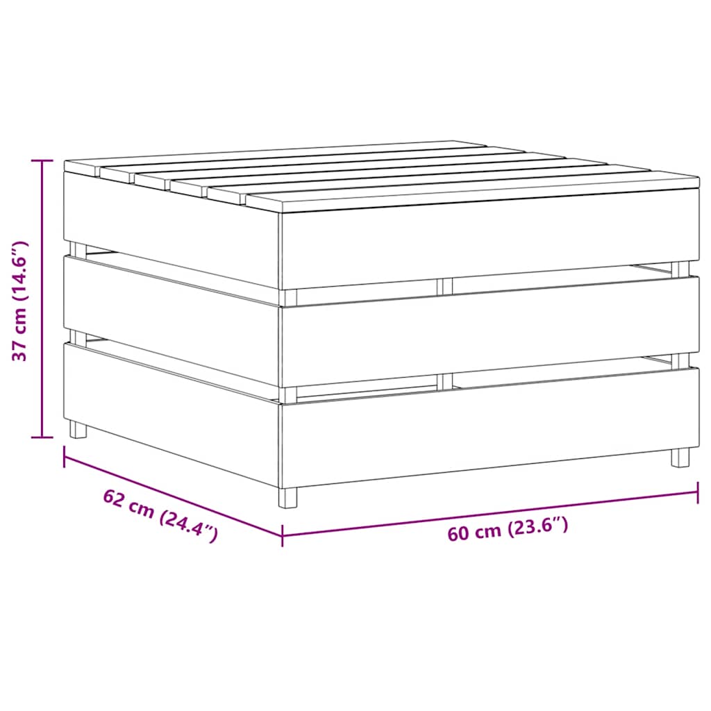 Mesas de paletes para jardim 2 pcs pinho impregnado