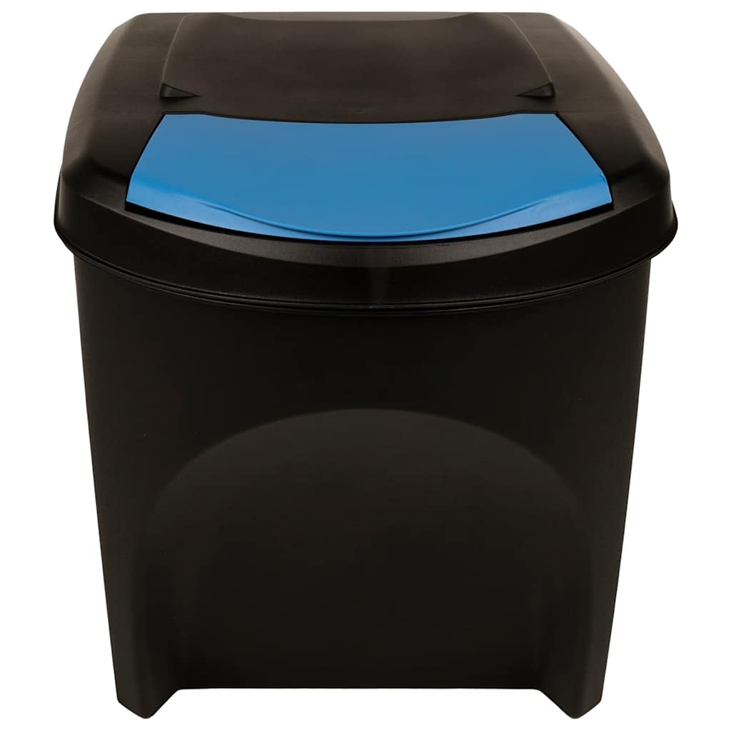 Caixotes do lixo empilháveis 3 pcs 75 L antracite