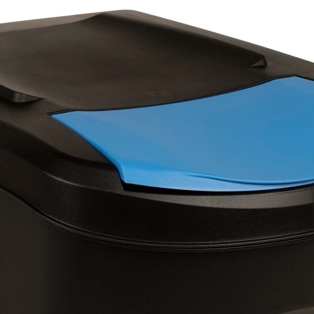 Caixotes do lixo empilháveis 3 pcs 75 L antracite