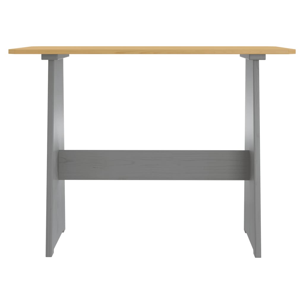 Mesa de jantar banco REINE pinho maciço castanho mel/cinzento
