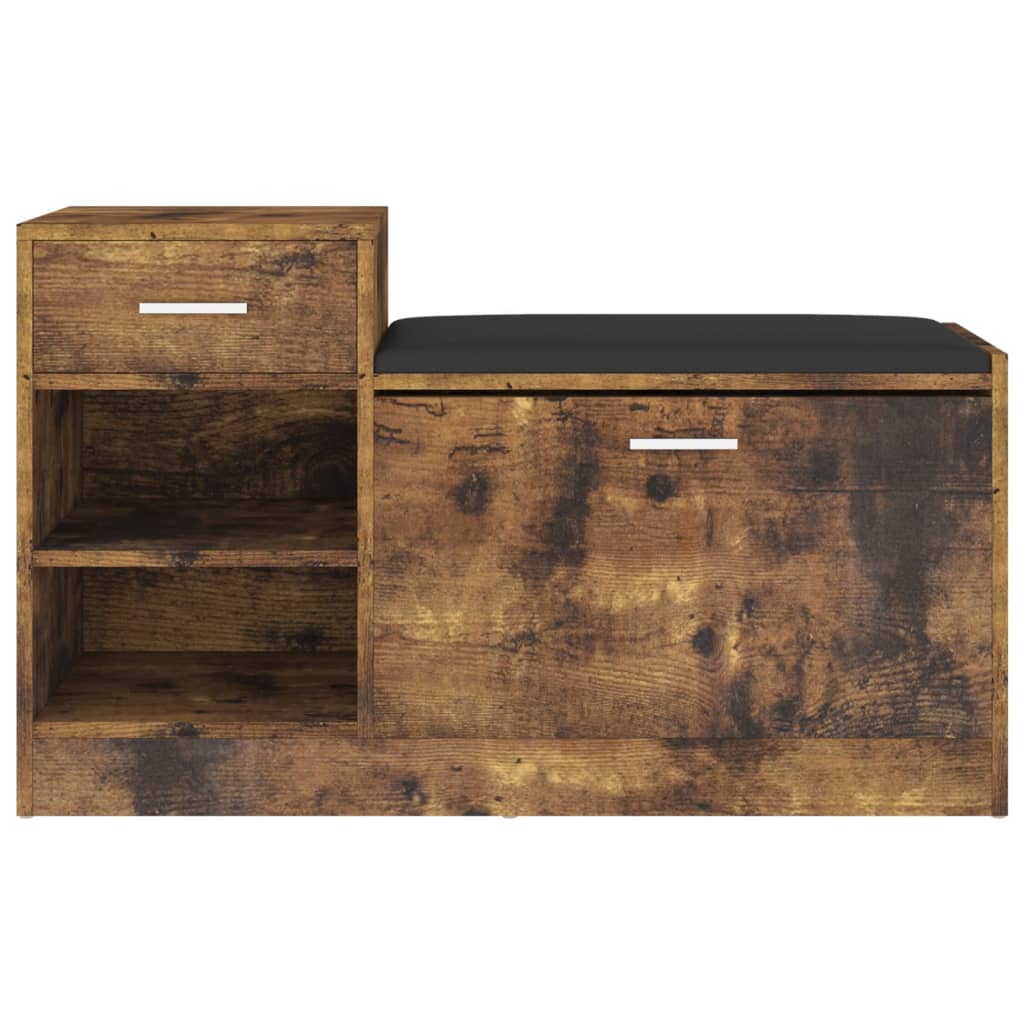Banco sapateira 94,5x31x57 cm contraplacado carvalho fumado