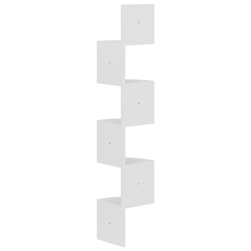Estante de canto p/ parede derivados de madeira branco