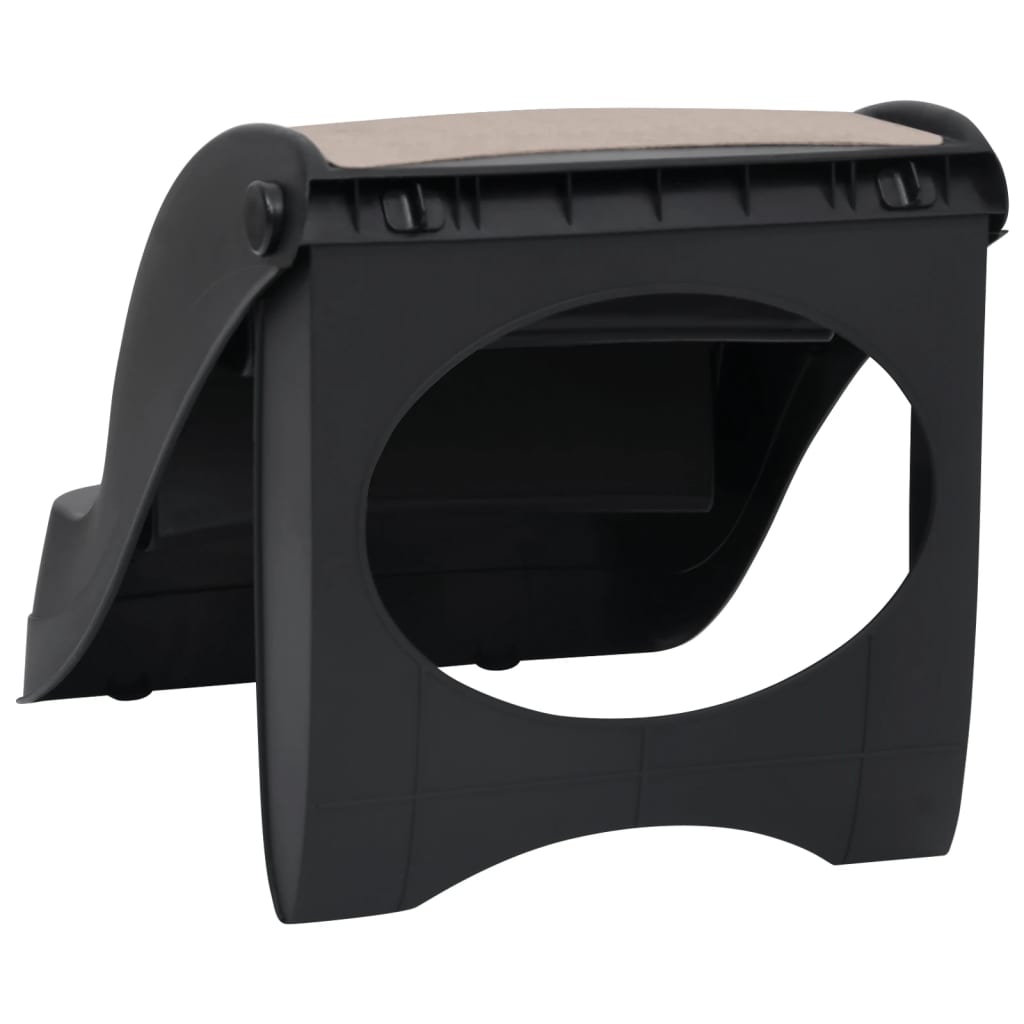 Escada para cães dobrável com 3 degraus preto