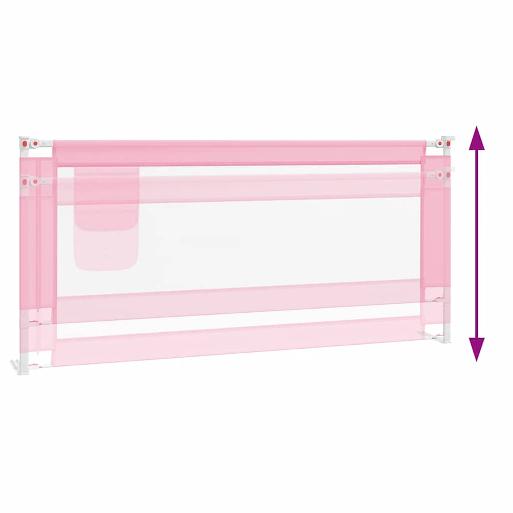 Barra de segurança p/ cama infantil tecido 200x25 cm rosa