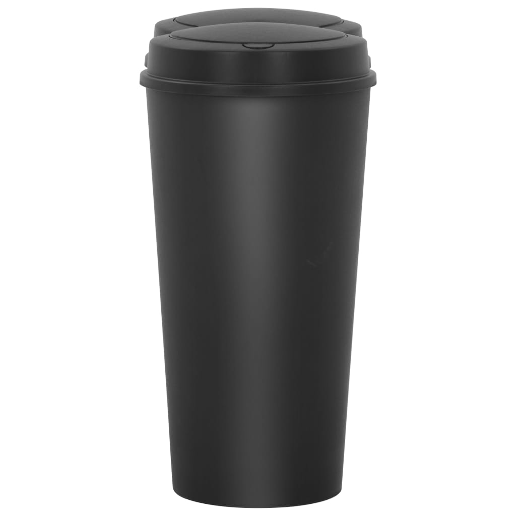 Caixote de lixo duplo 50 L preto