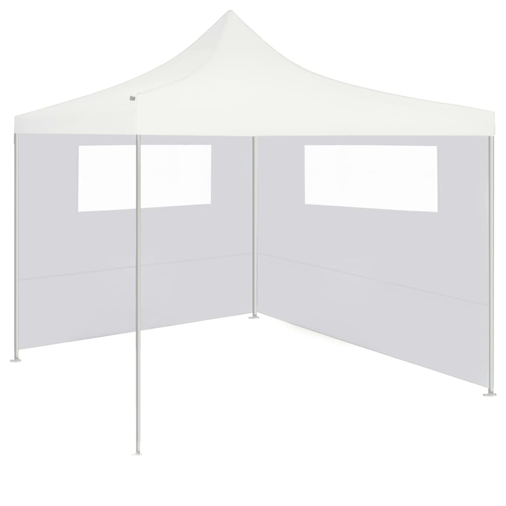 Paredes laterais para gazebo com janelas 2 pcs branco