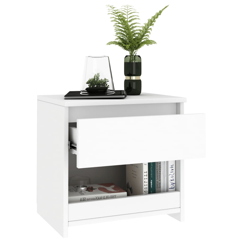 Mesa de cabeceira 40x30x39 cm contraplacado branco