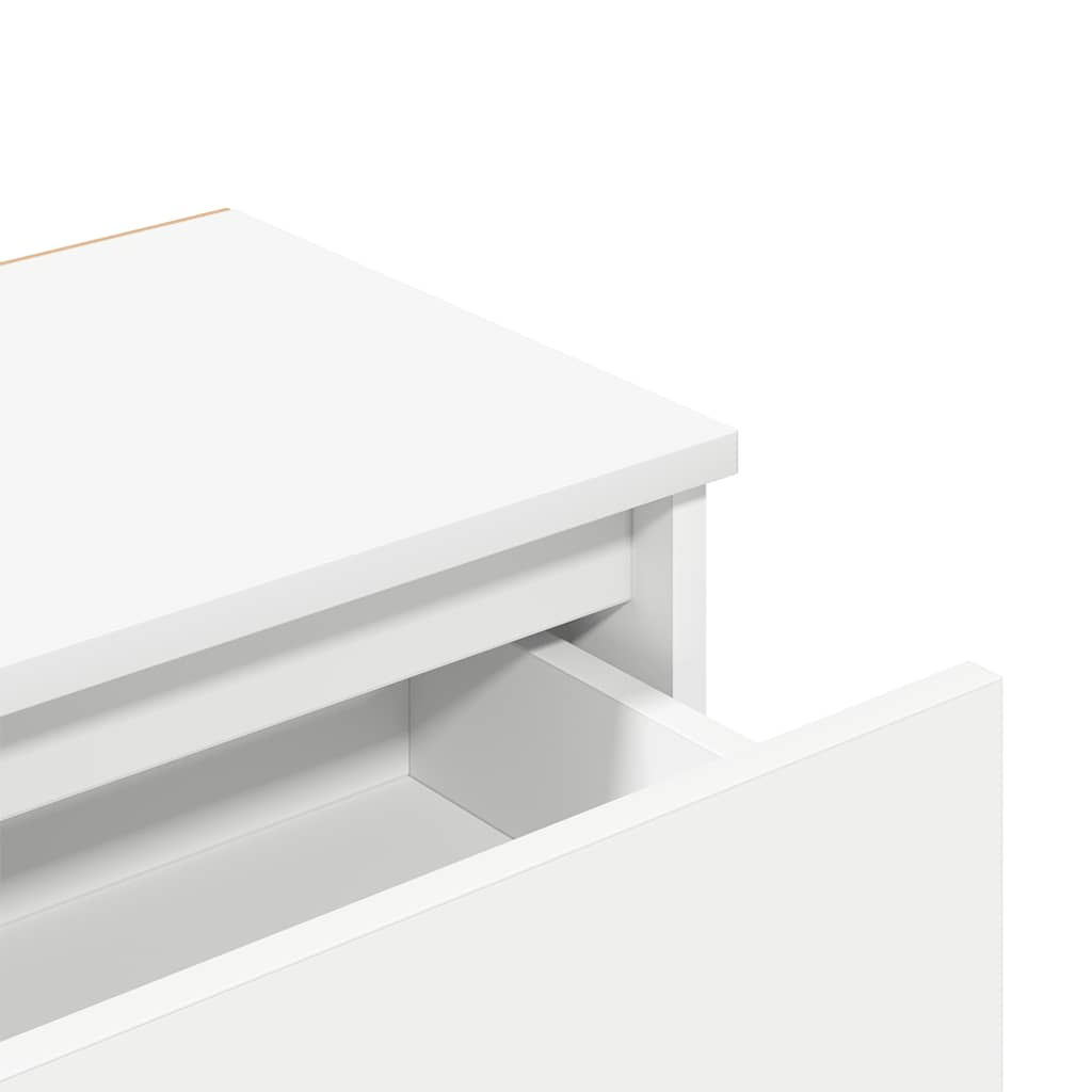 Mesas de cabeceira 2 pcs 40x30x39 cm derivados madeira branco