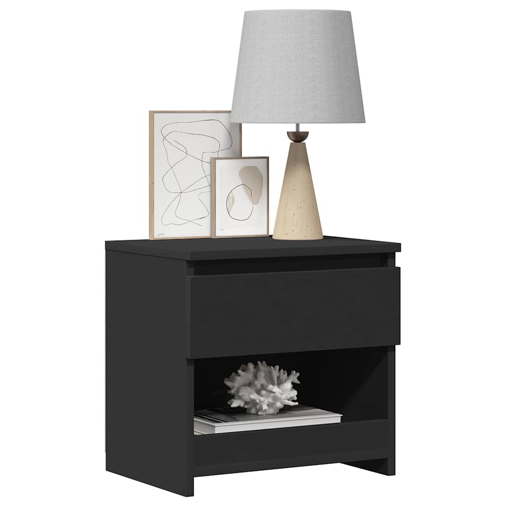 Mesa de cabeceira 40x30x39 cm contraplacado preto