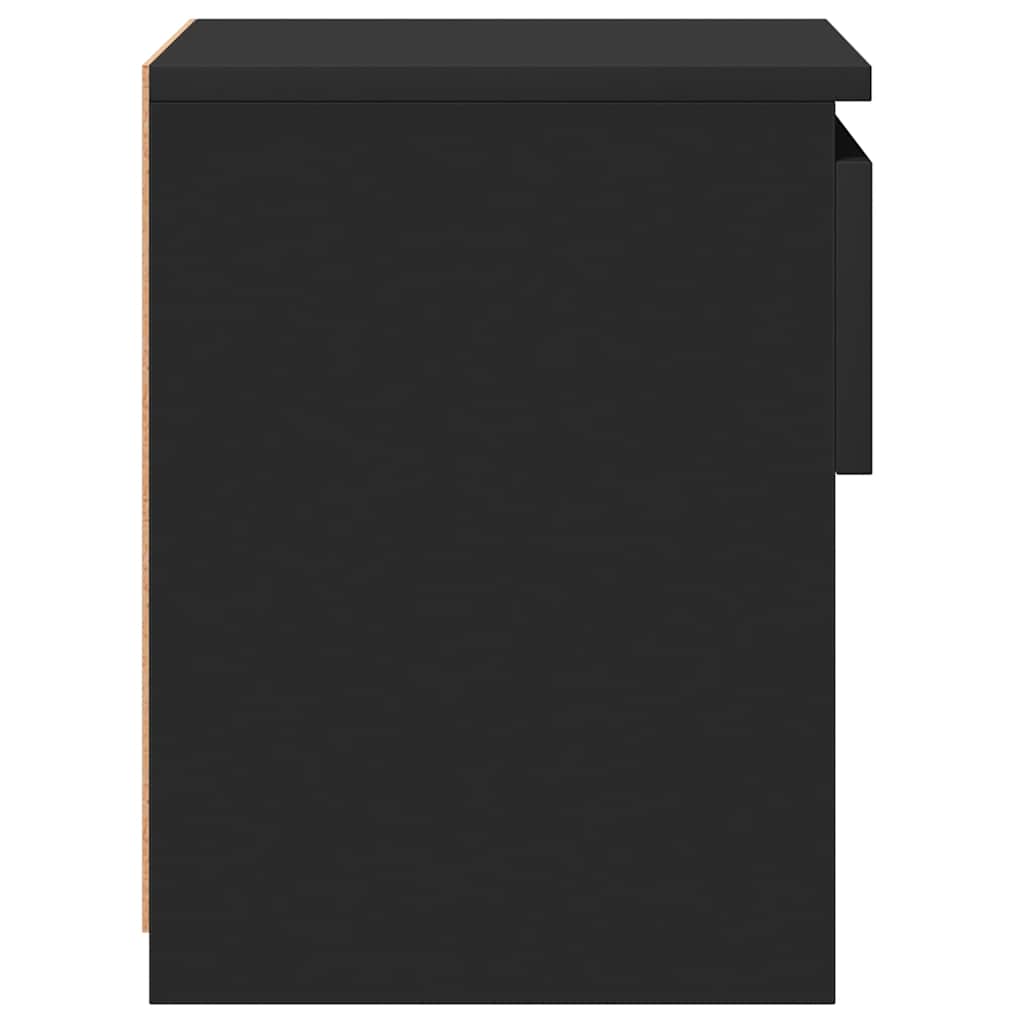 Mesas de cabeceira 2 pcs 40x30x39 cm contraplacado preto
