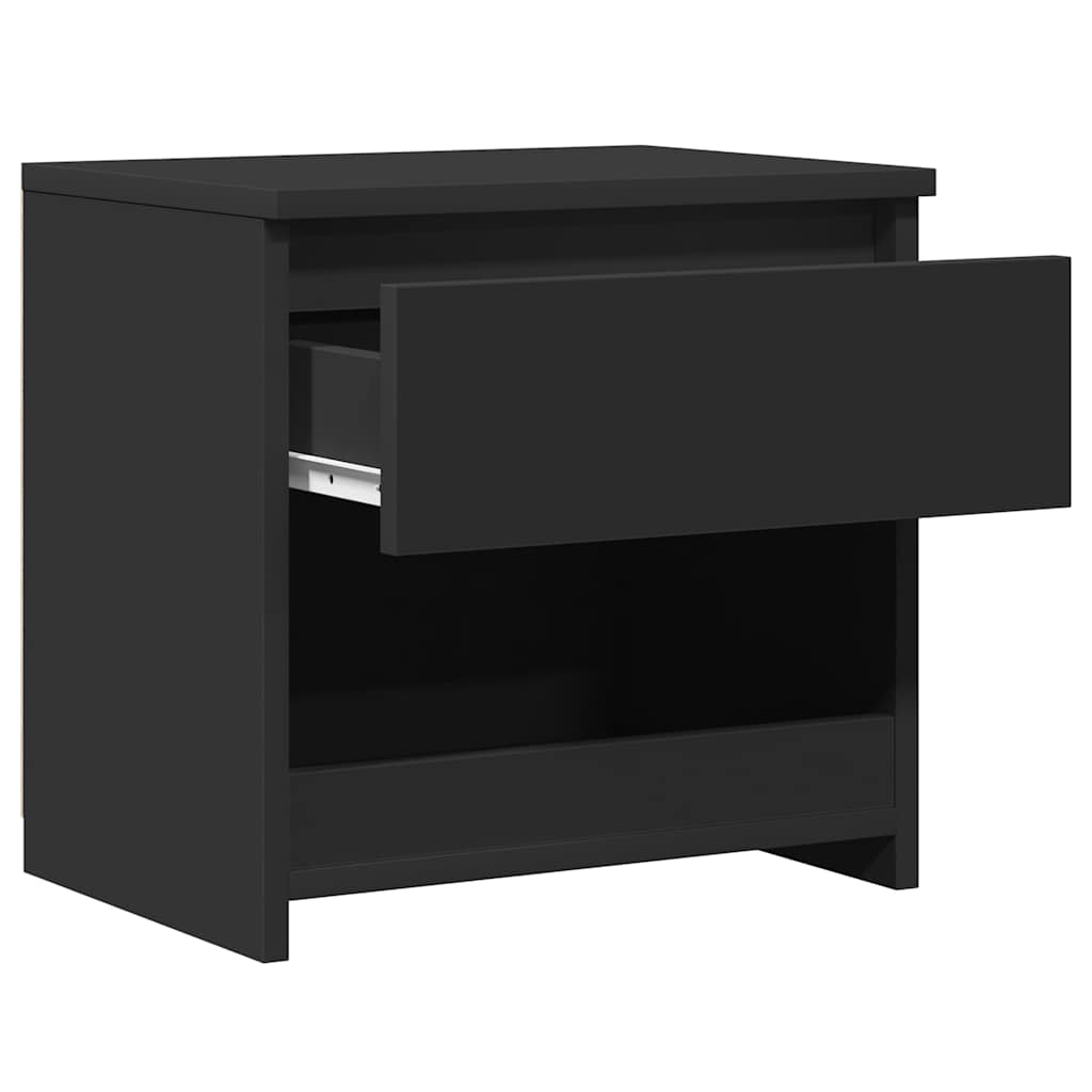 Mesas de cabeceira 2 pcs 40x30x39 cm contraplacado preto