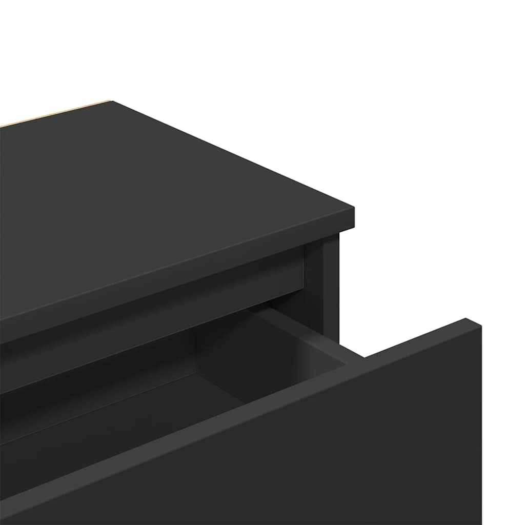 Mesas de cabeceira 2 pcs 40x30x39 cm contraplacado preto