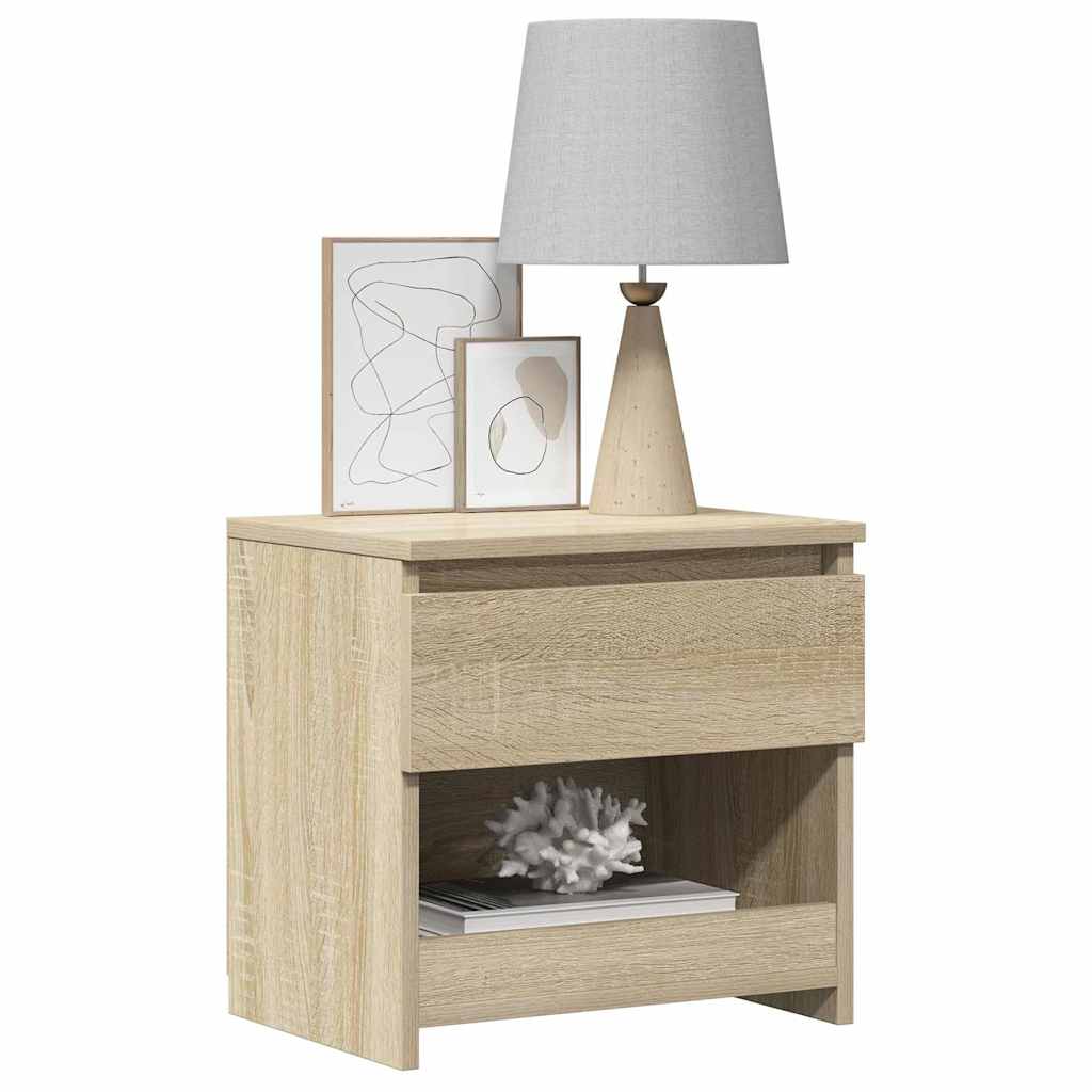 Mesa de cabeceira 40x30x39 cm contraplacado carvalho sonoma