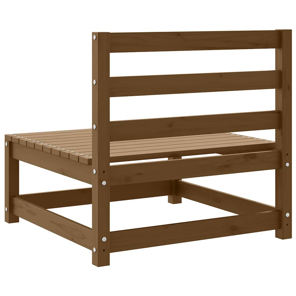 Sofás de centro para jardim 2 pcs pinho maciço castanho mel