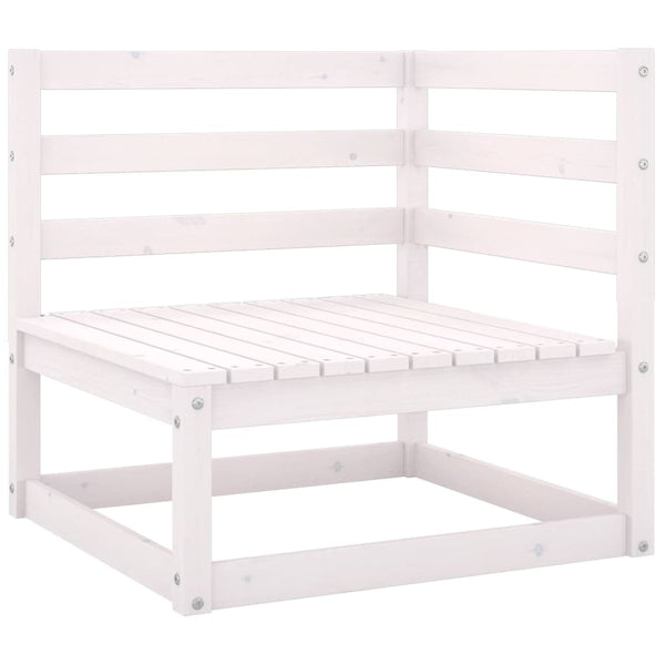 Sofá de jardim 2 lugares com almofadões pinho maciço branco