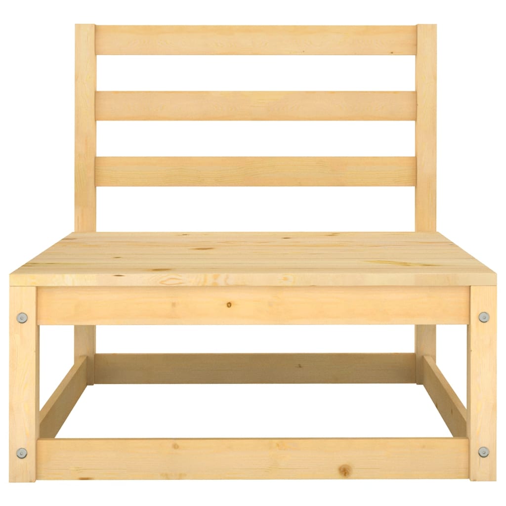 Sofás de centro jardim c/ almofadões cinza 2 pcs pinho maciço