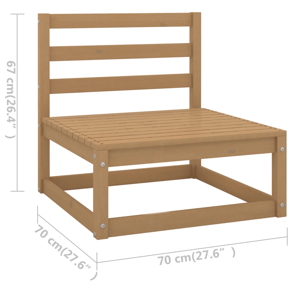 Sofás de centro jardim c/ almofadões 2 pcs pinho maciço creme