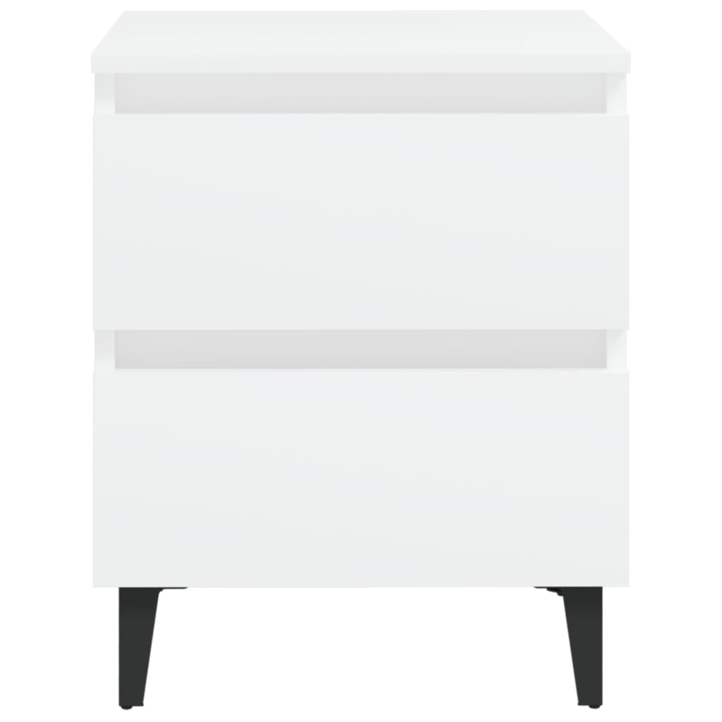 Mesas de cabeceira 2 pcs 40x35x50cm derivados de madeira branco