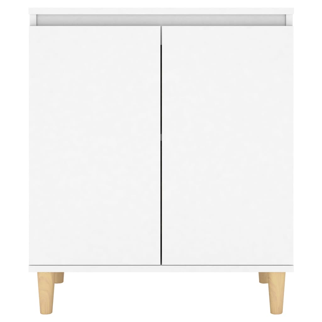Aparador c/ pernas de madeira 60x35x70 cm contraplacado branco