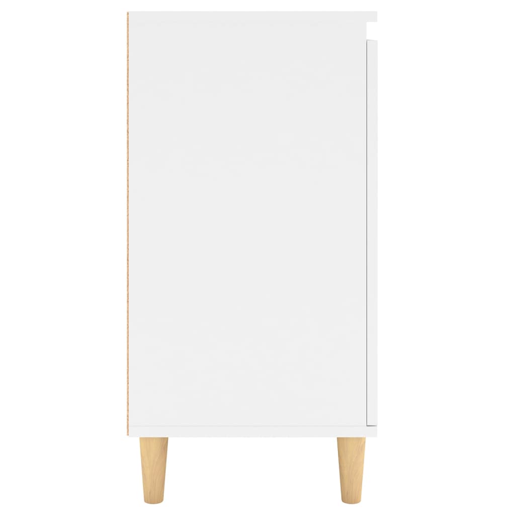 Aparador c/ pernas de madeira 60x35x70 cm contraplacado branco