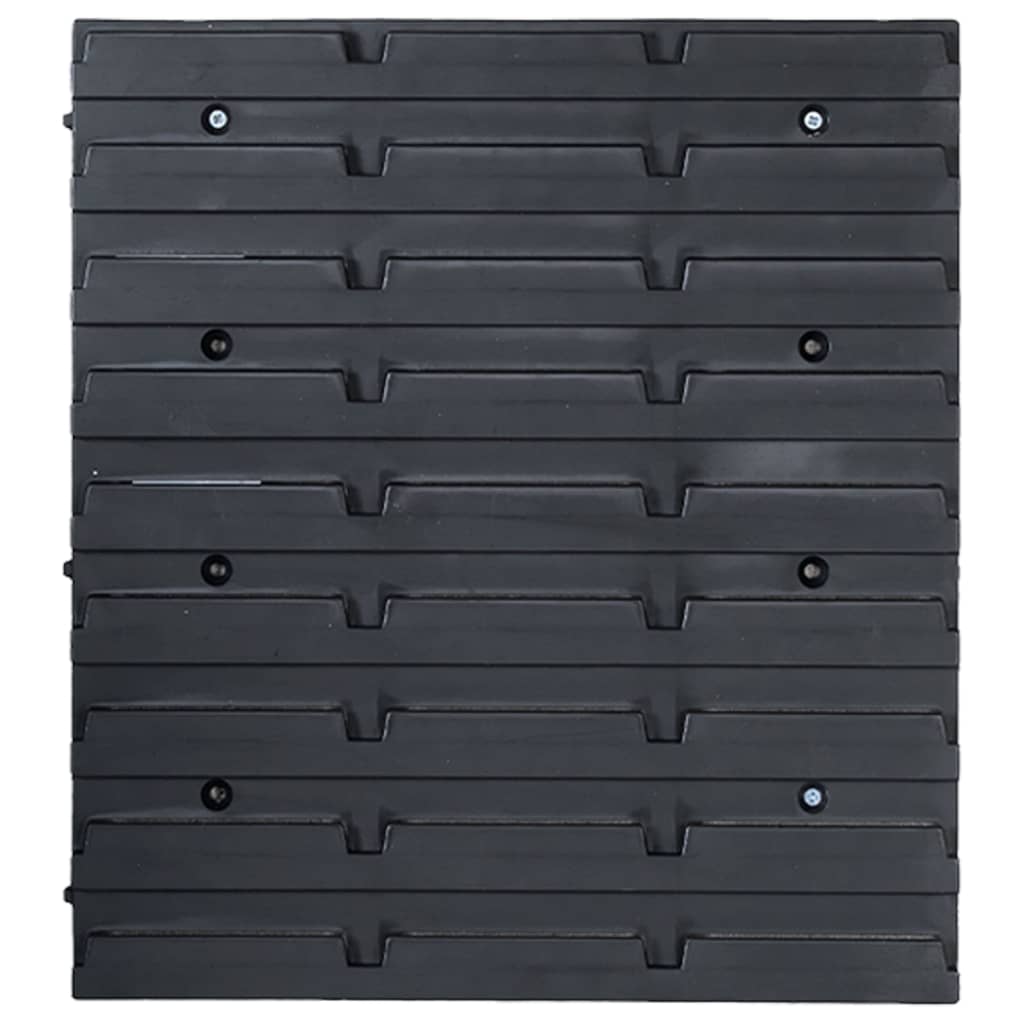 96 pcs Kit caixas arrumação com painéis parede vermelho e preto