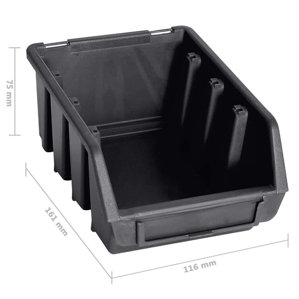 96 pcs Kit caixas arrumação com painéis parede vermelho e preto
