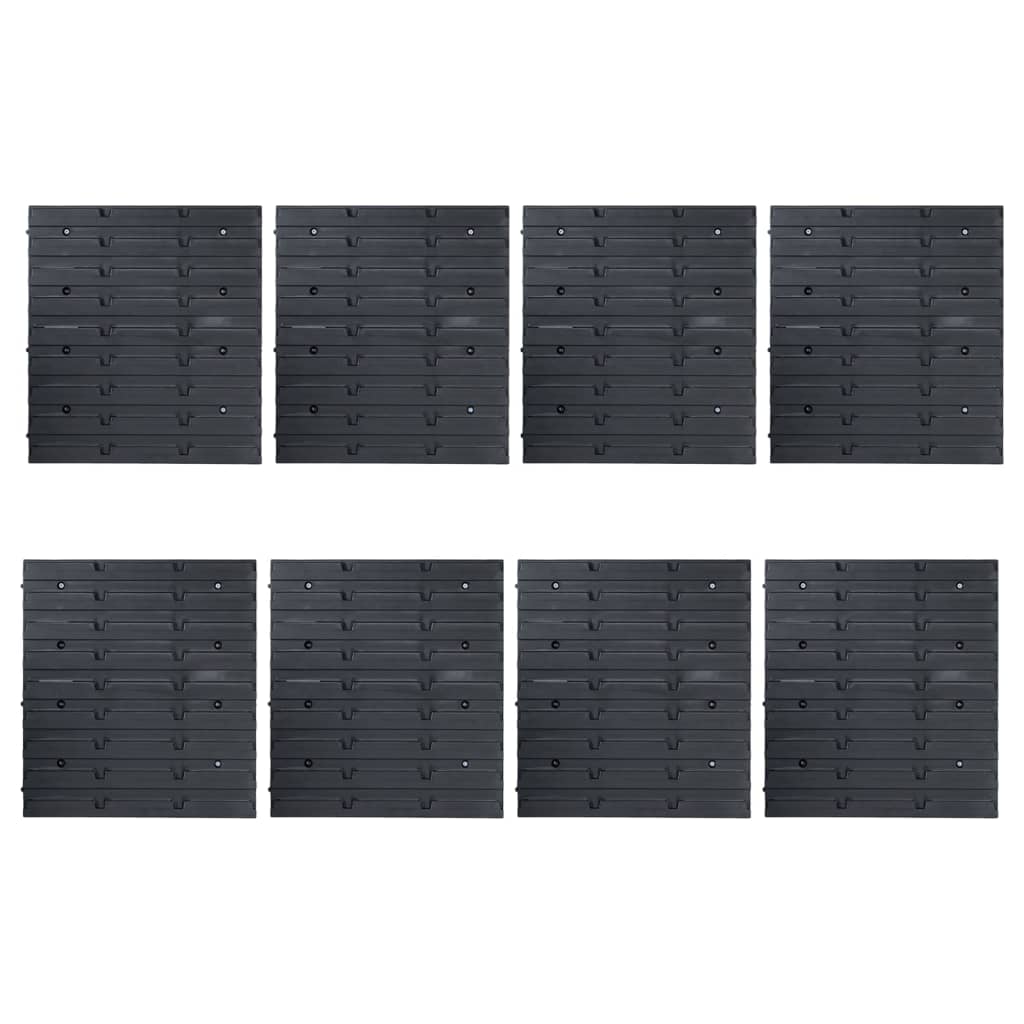 128 pcs Kit caixas arrumação com painéis de parede azul e preto