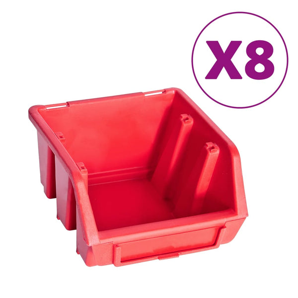 39 pcs kit caixas arrumação com painéis parede vermelho e preto