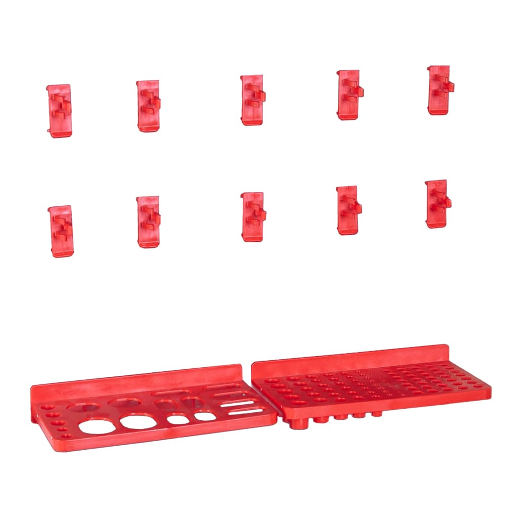 39 pcs kit caixas arrumação com painéis parede vermelho e preto