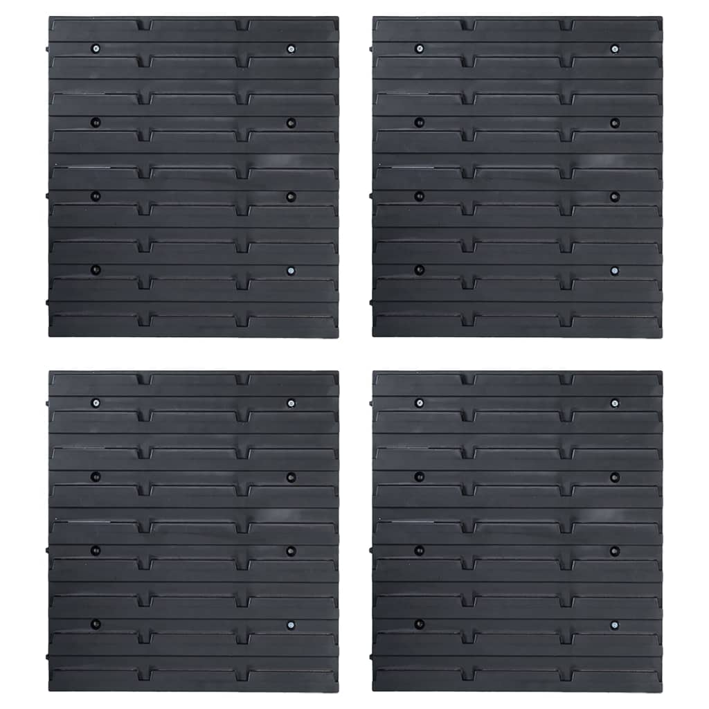 80 pcs kit caixas arrumação c/ painéis parede vermelho e preto