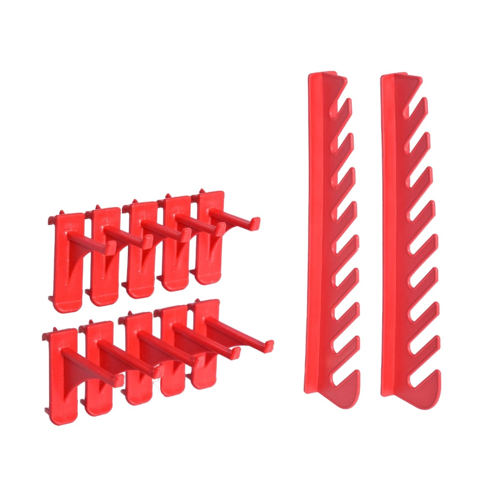 141 pcs kit caixas arrumação c/ painéis parede vermelho e preto
