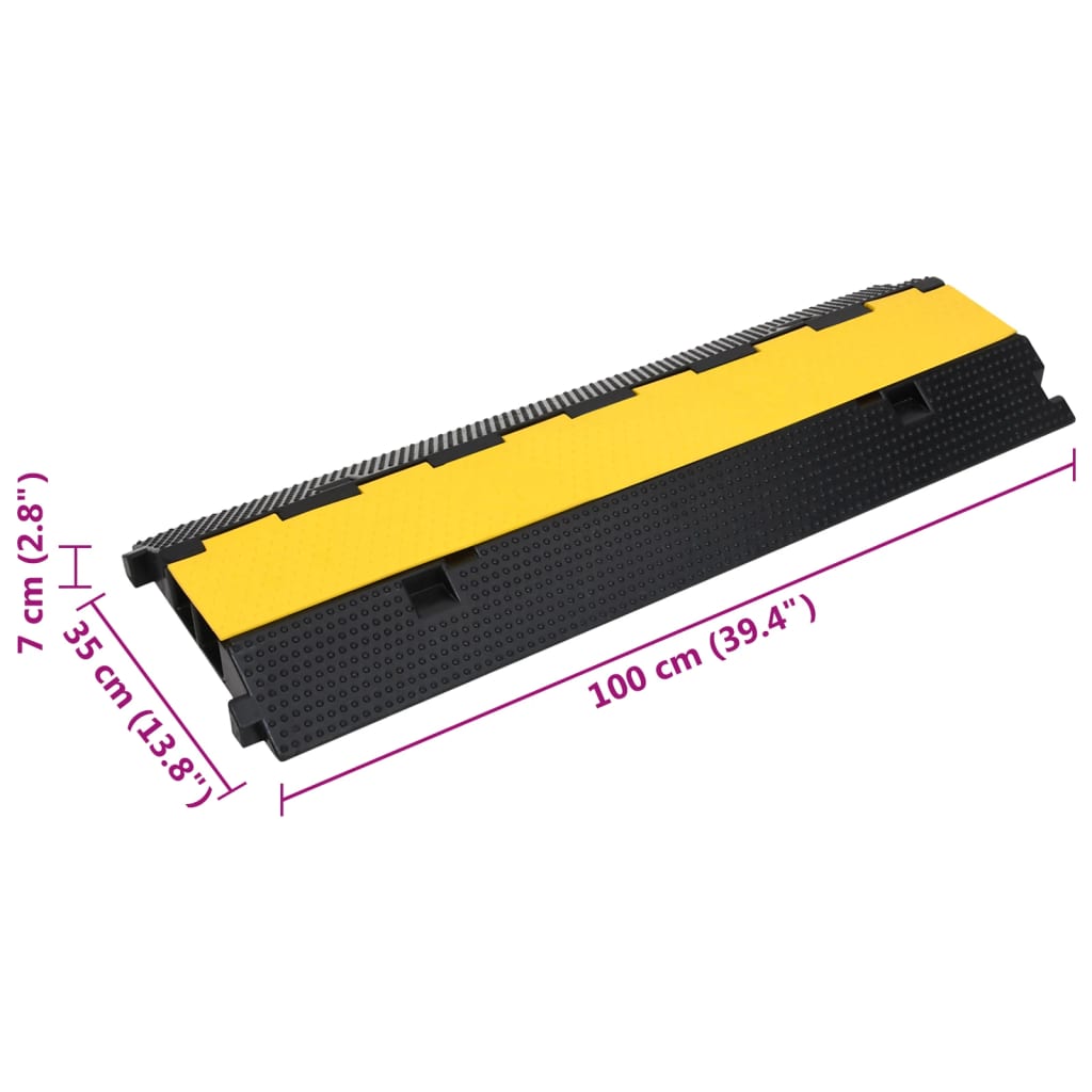 Rampa protetora de cabos c/ 2 canais borracha 100 cm