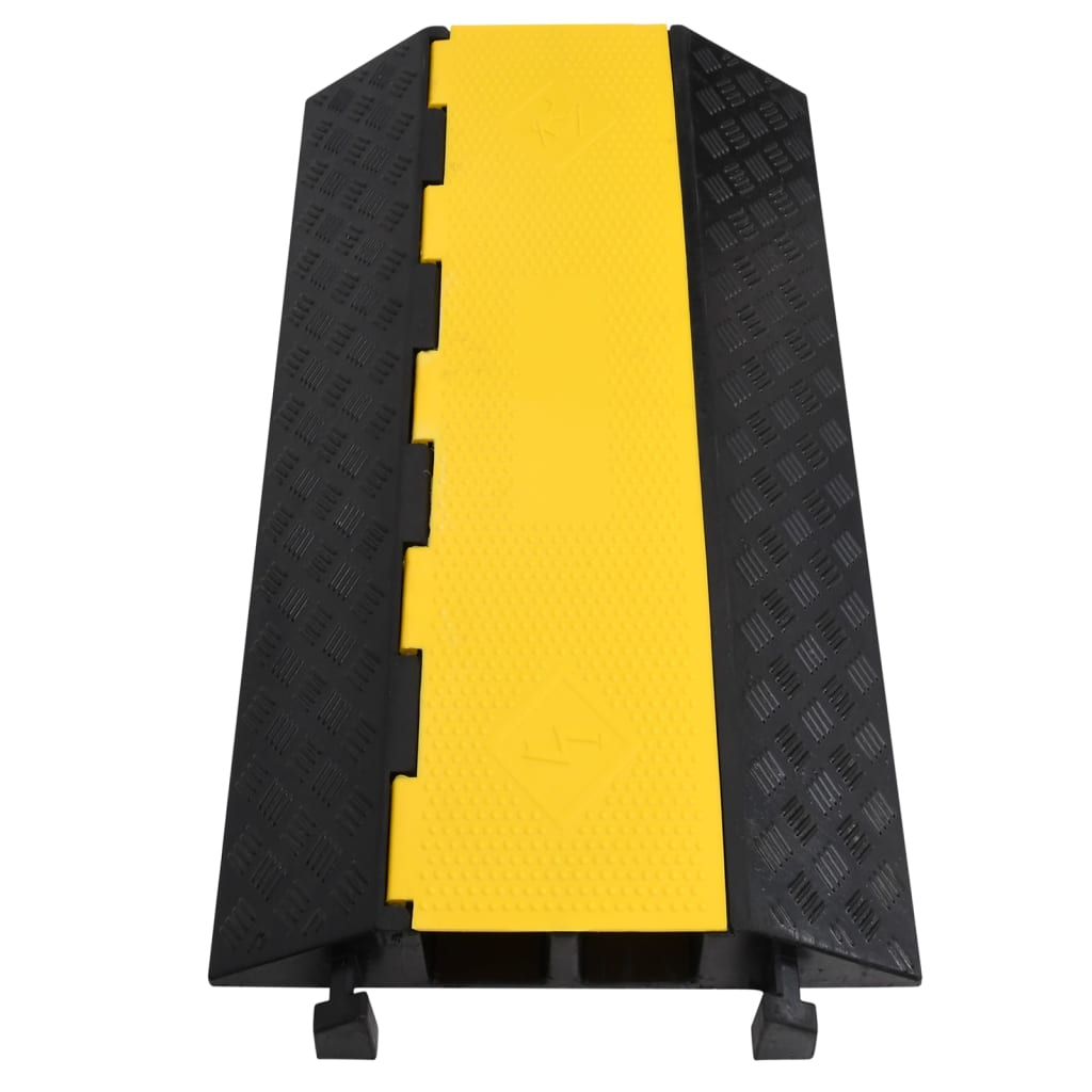 Rampas protetoras de cabos c/ 2 canais 2 pcs borracha 100 cm