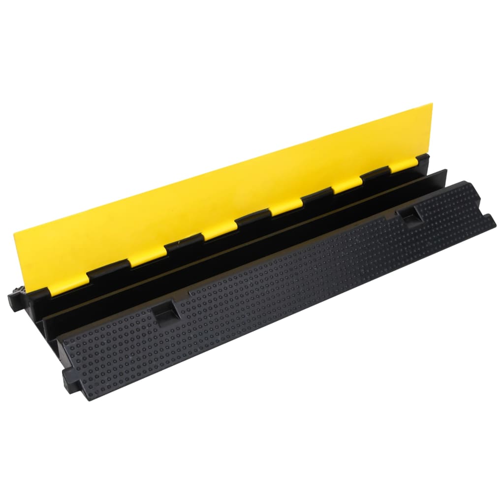 Rampas protetoras de cabos c/ 2 canais 2 pcs borracha 100 cm